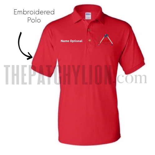 Chapter Embroidered Polo Red | Free Shipping