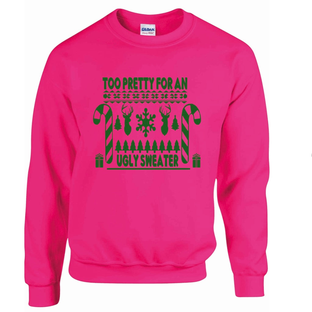Too Pretty Crewneck Sweatshirt Pink | Free Shipping