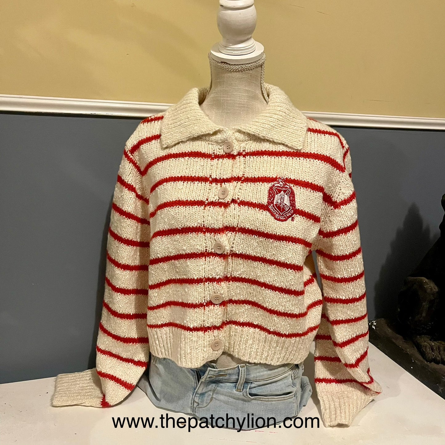 She’s Classy Striped Mid-drift Cardigan Cream | Free Shipping