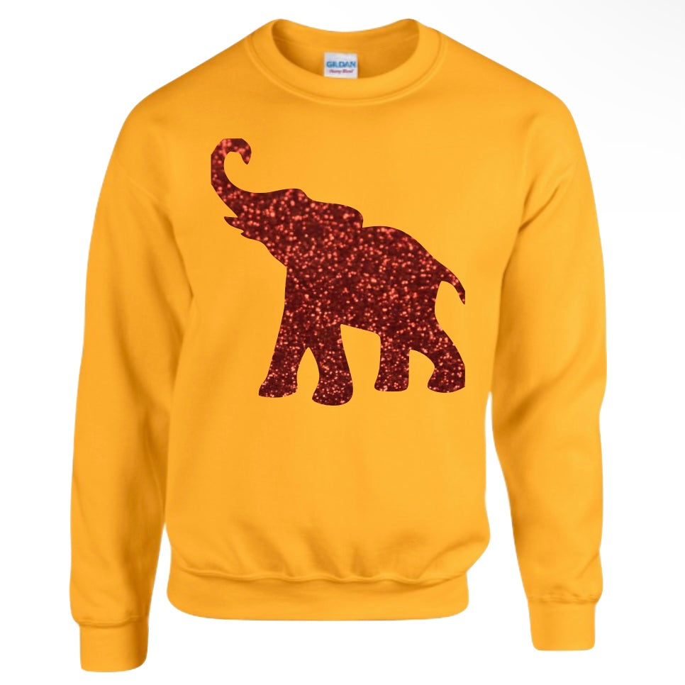 Glitter Elephant Sweatshirt | Free Shipping
