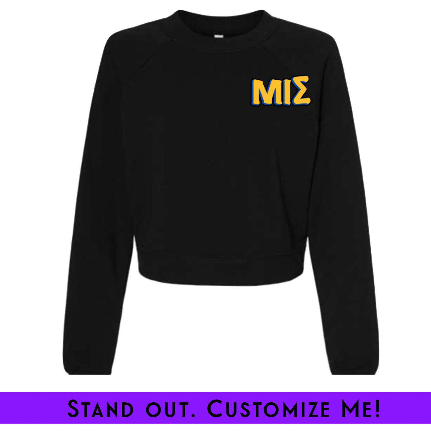 Rep Your Greater Chapter Fleece Crop Black | Free Shipping