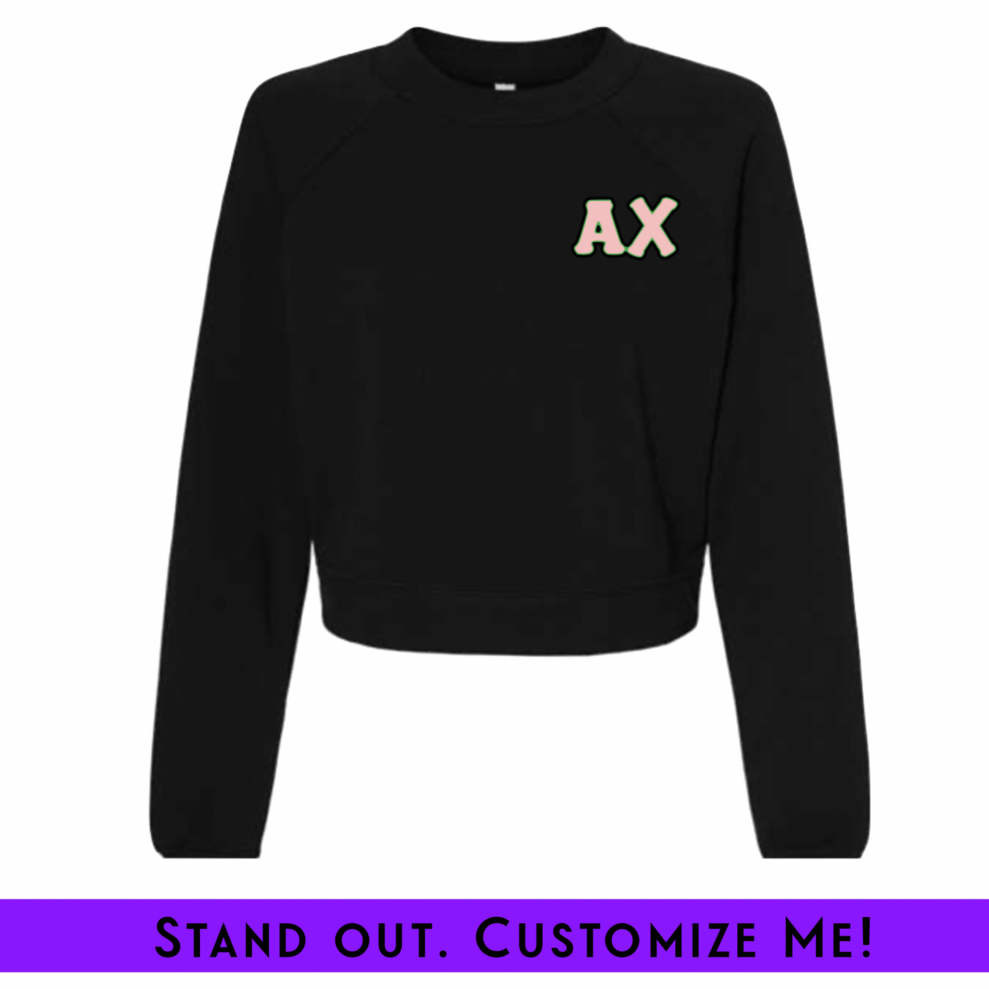 Rep Your Pretty Chapter Fleece Crop Black | Free Shipping