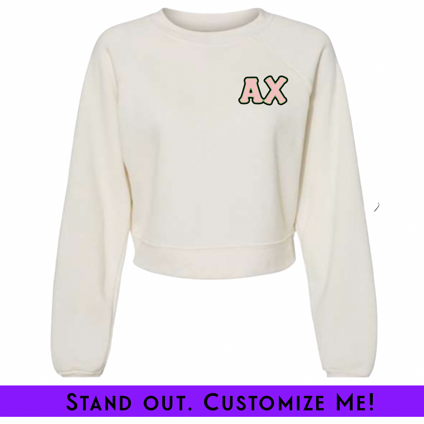 Rep Your Pretty Chapter Fleece Crop White | Free Shipping