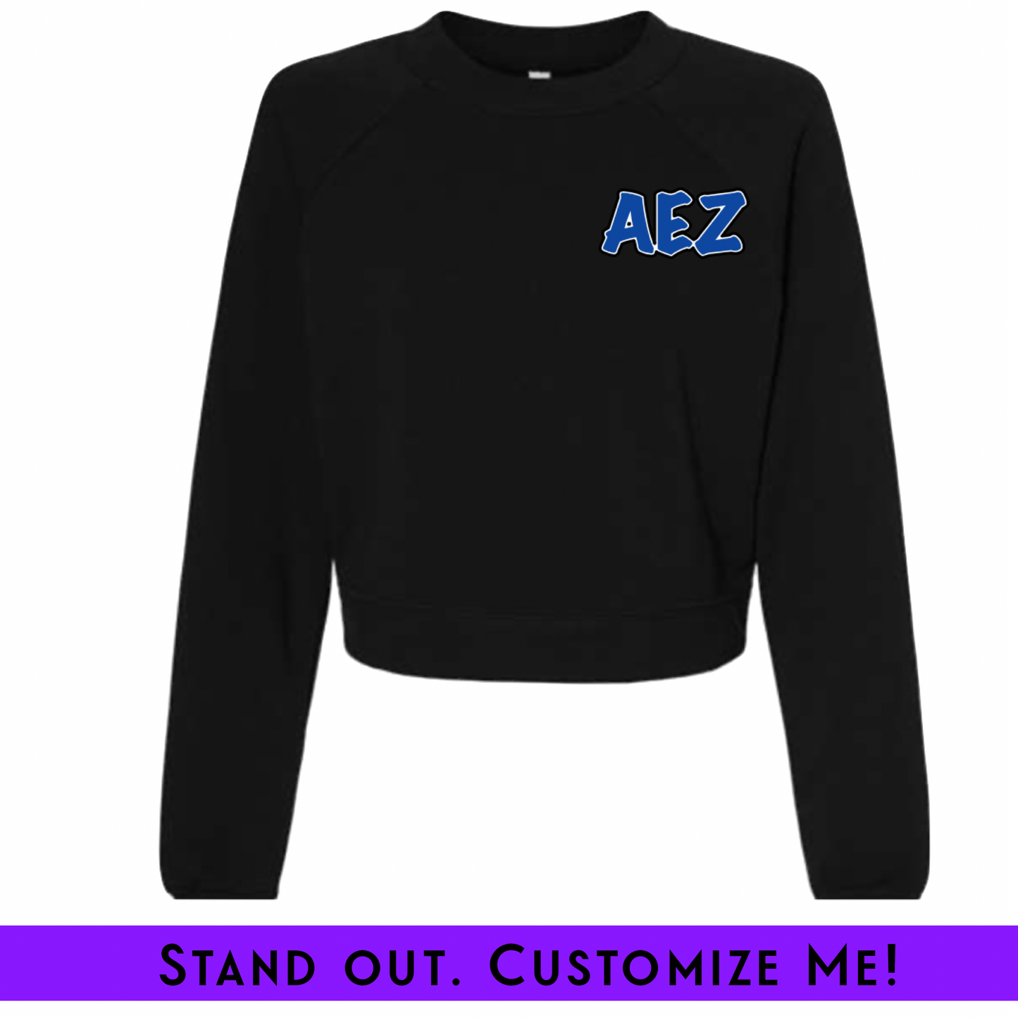 Rep Your Finer Chapter Fleece Crop Black | Free Shipping