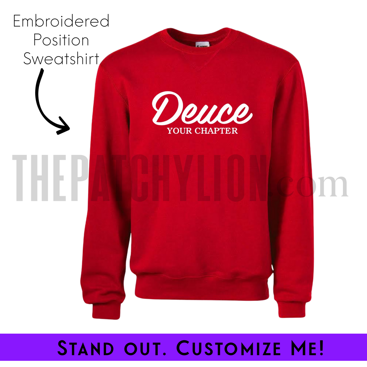 Embroidered Position Crewneck Delta | Free Shipping