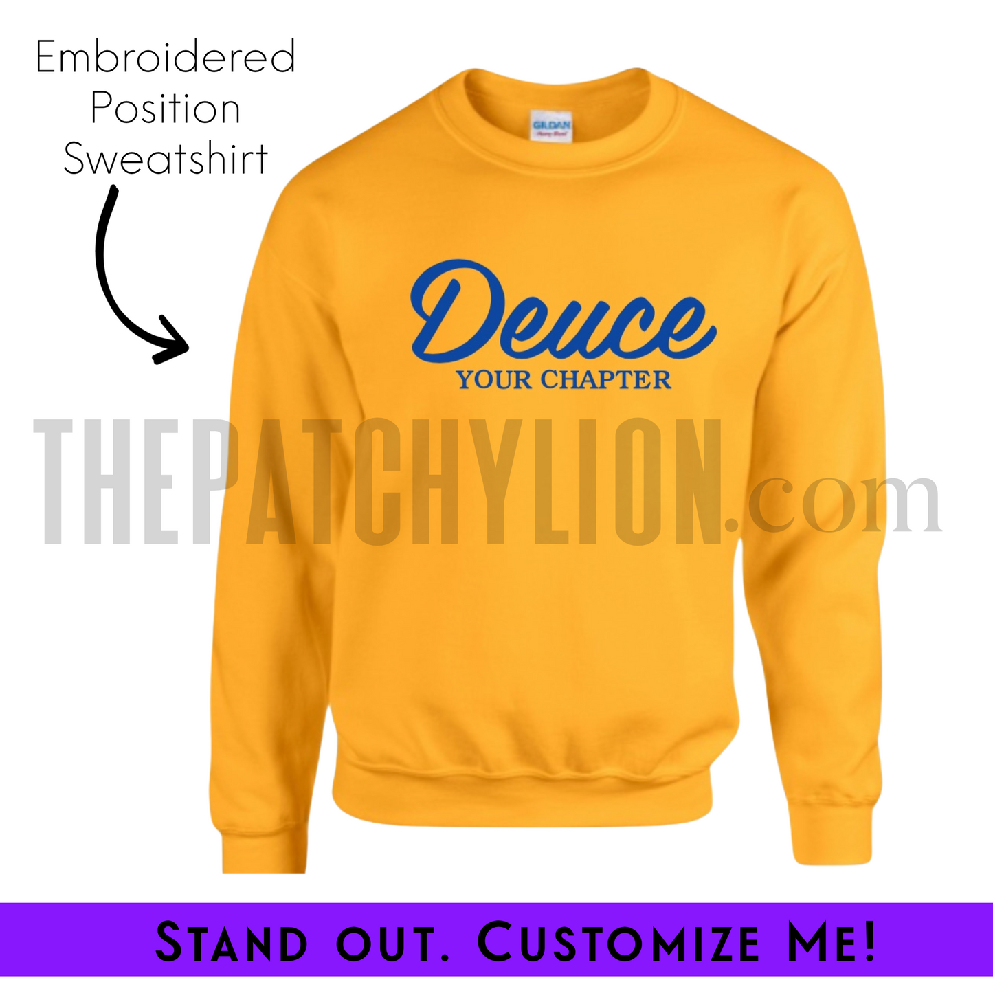 Embroidered Position Crewneck SGRho | Free Shipping