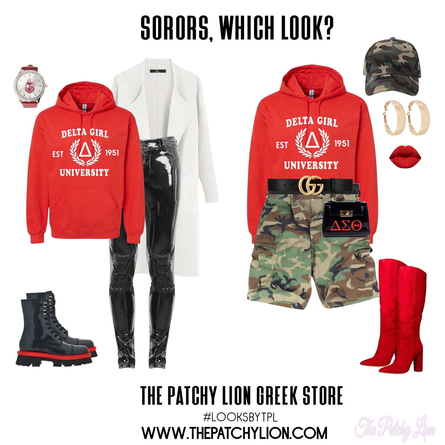 Delta Girl University Red | Free Shipping