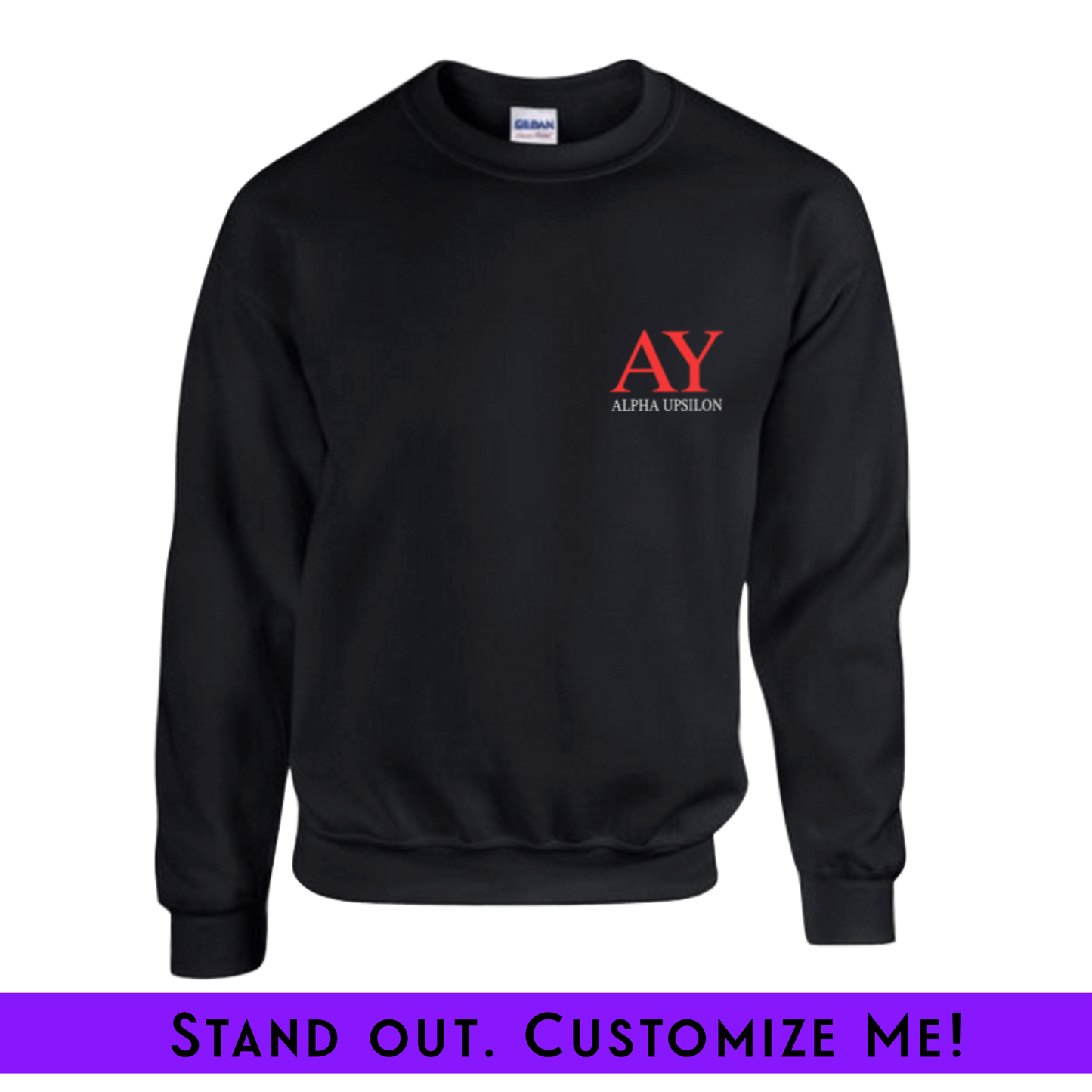 Embroidered Chapter Crewneck Delta | Free Shipping