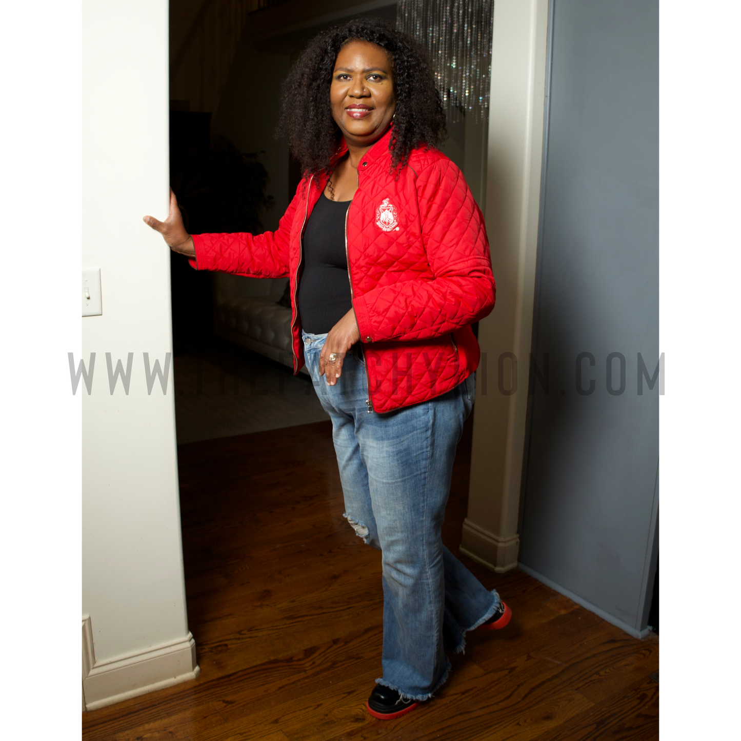 Curvy Cold Times Puffer Red | Free Shipping