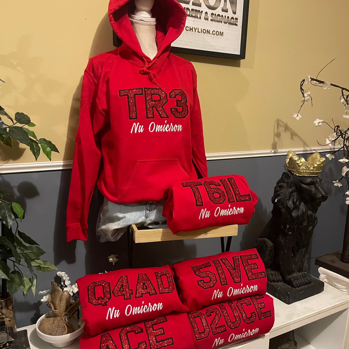 Glittery Chapter Hoodie Red | Free Shipping