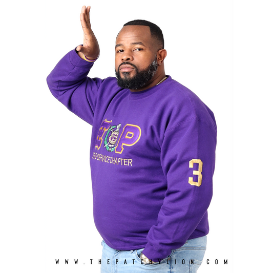 Custom 2 Letter Omega Chapter Embroidered Sweatshirt | Free Shipping