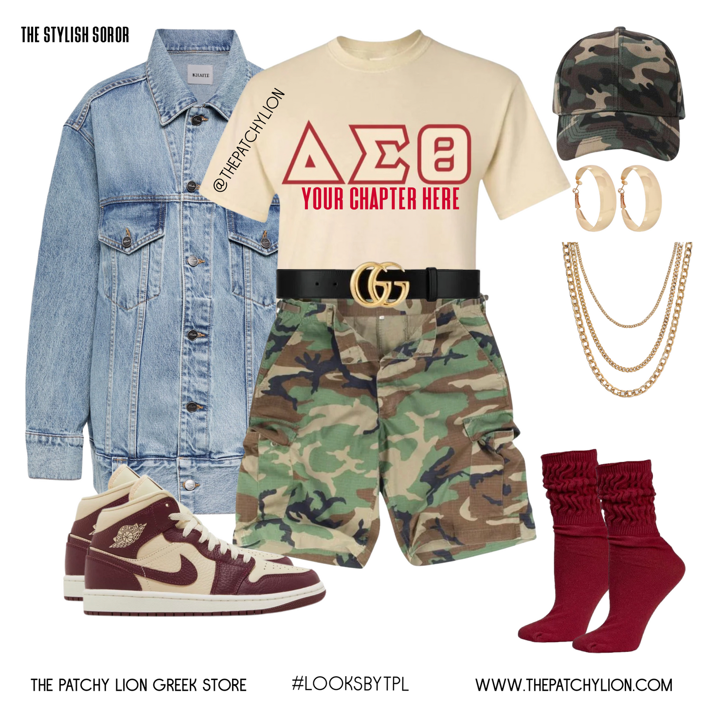 Custom Embroidered Greek Tee Delta | Free Shipping