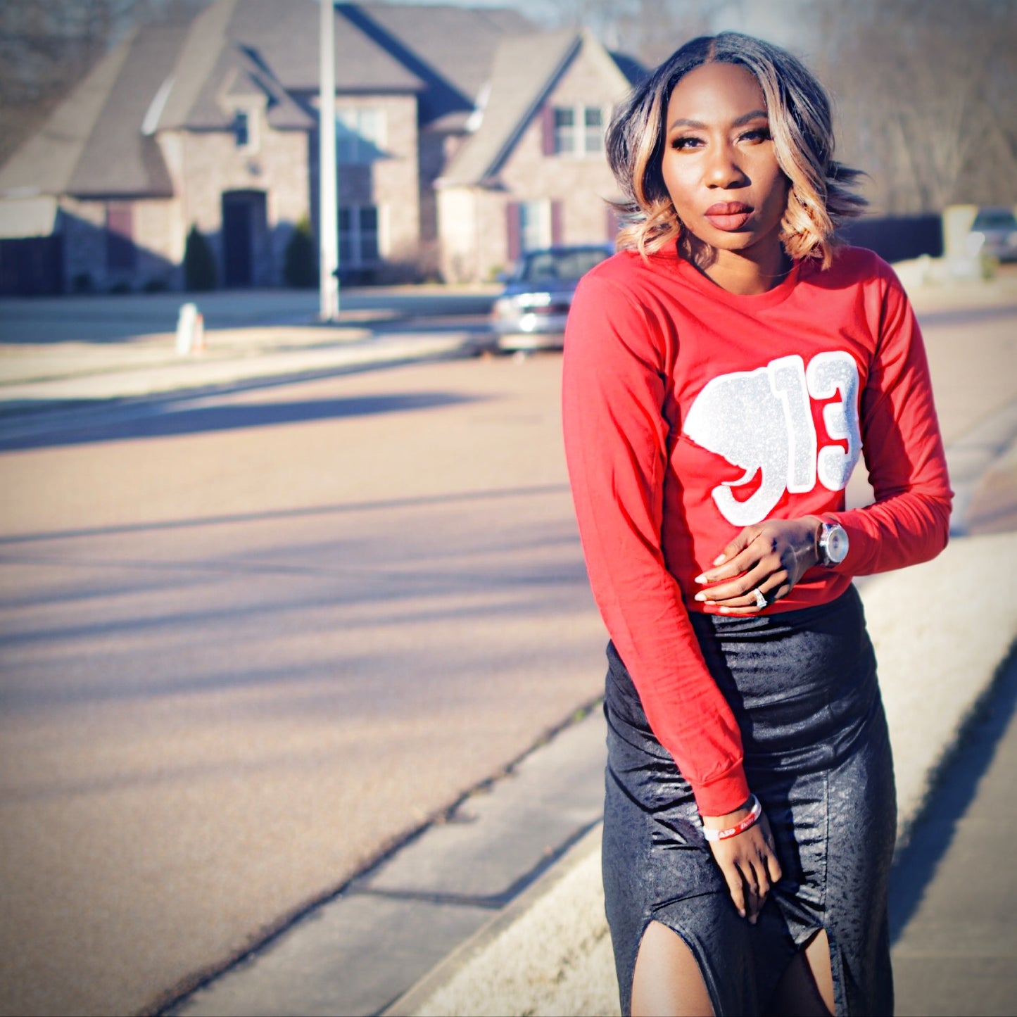 Glitter J13 Top Red | Free Shipping
