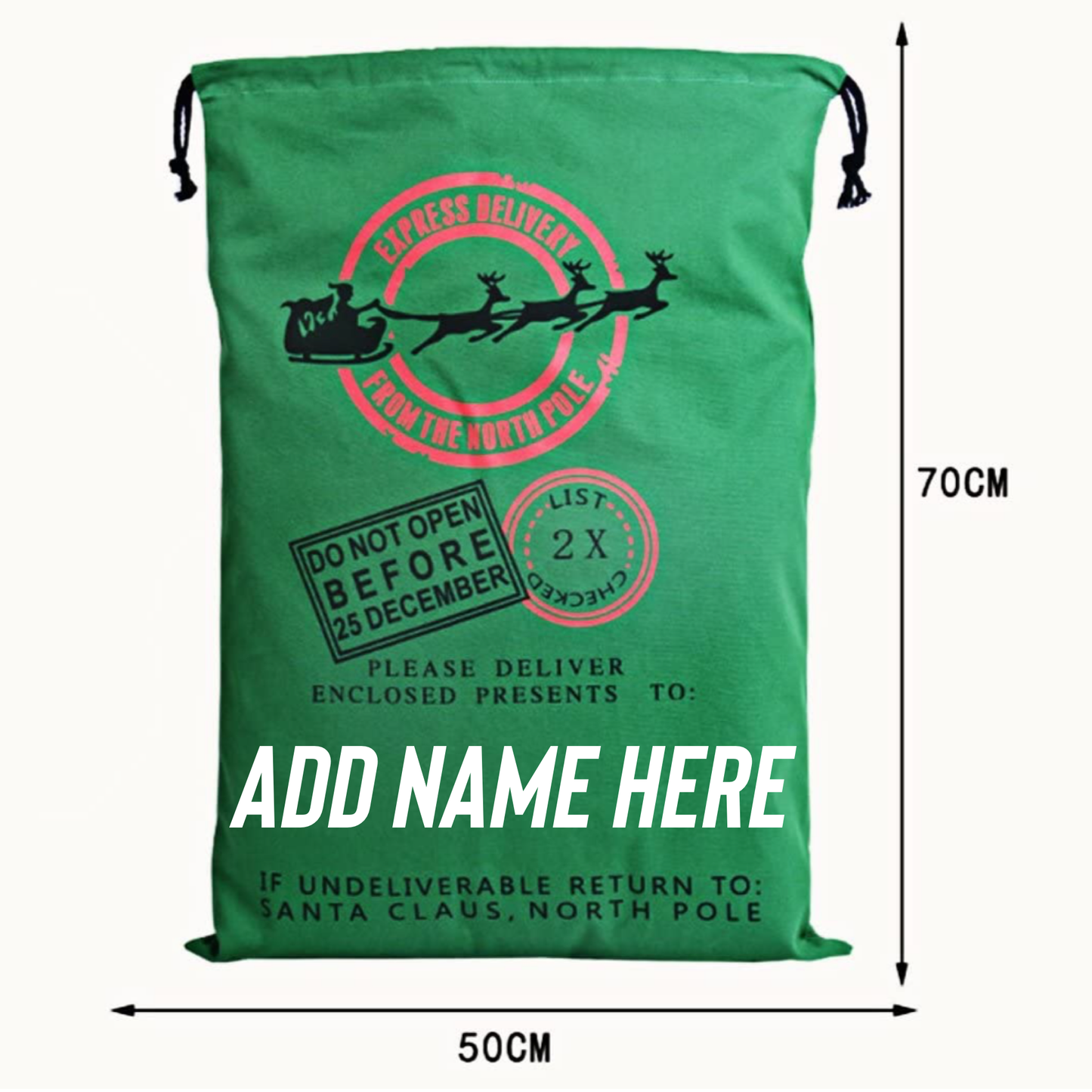 Custom Santa Sack | Free Shipping