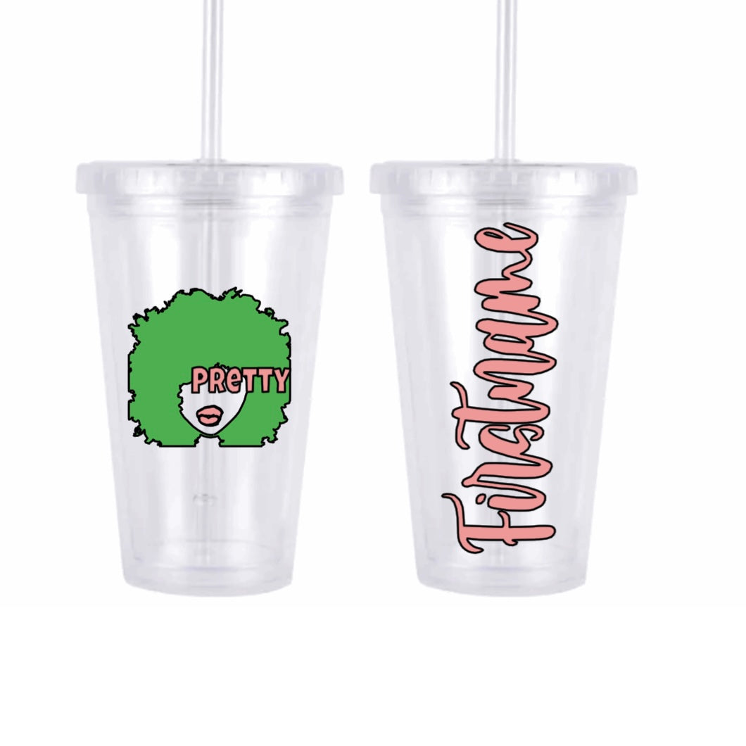 Plastic Fro Pretty Tumbler | Free Shipping