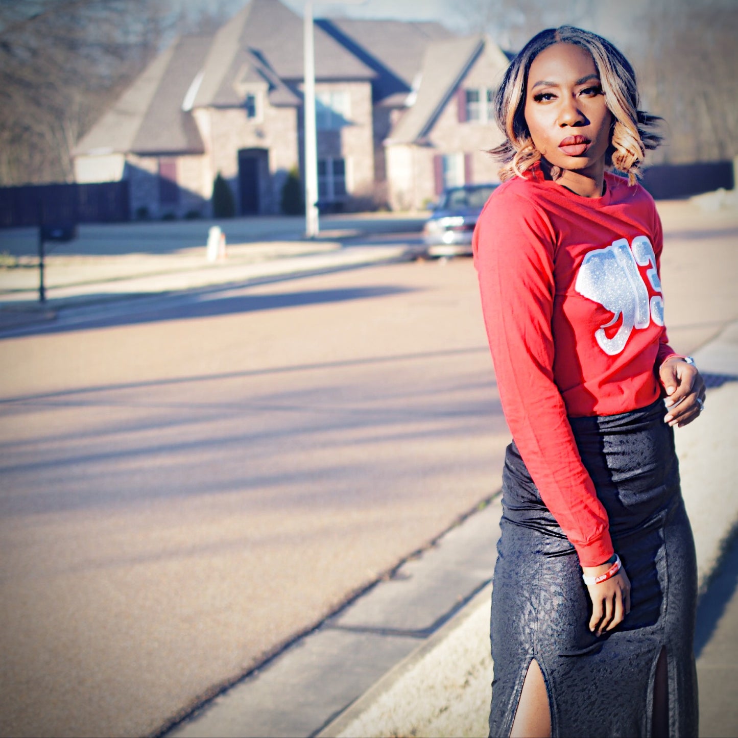 Glitter J13 Top Red | Free Shipping