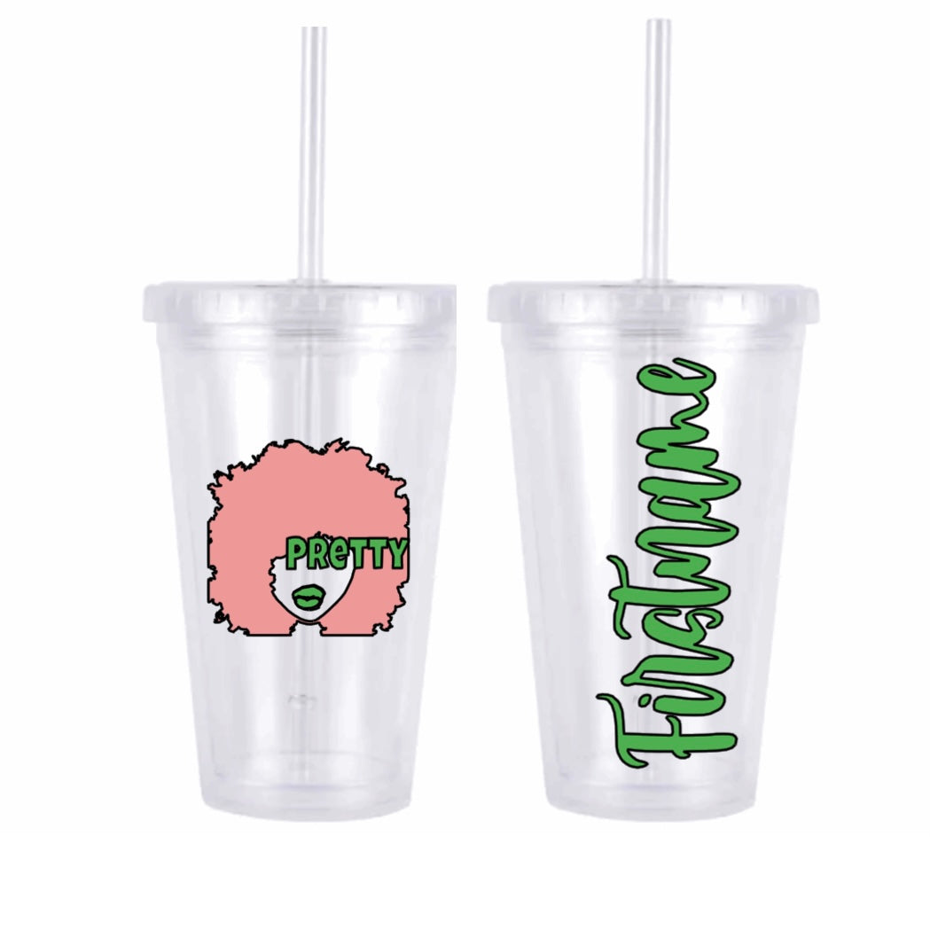 Plastic Fro Pretty Tumbler | Free Shipping