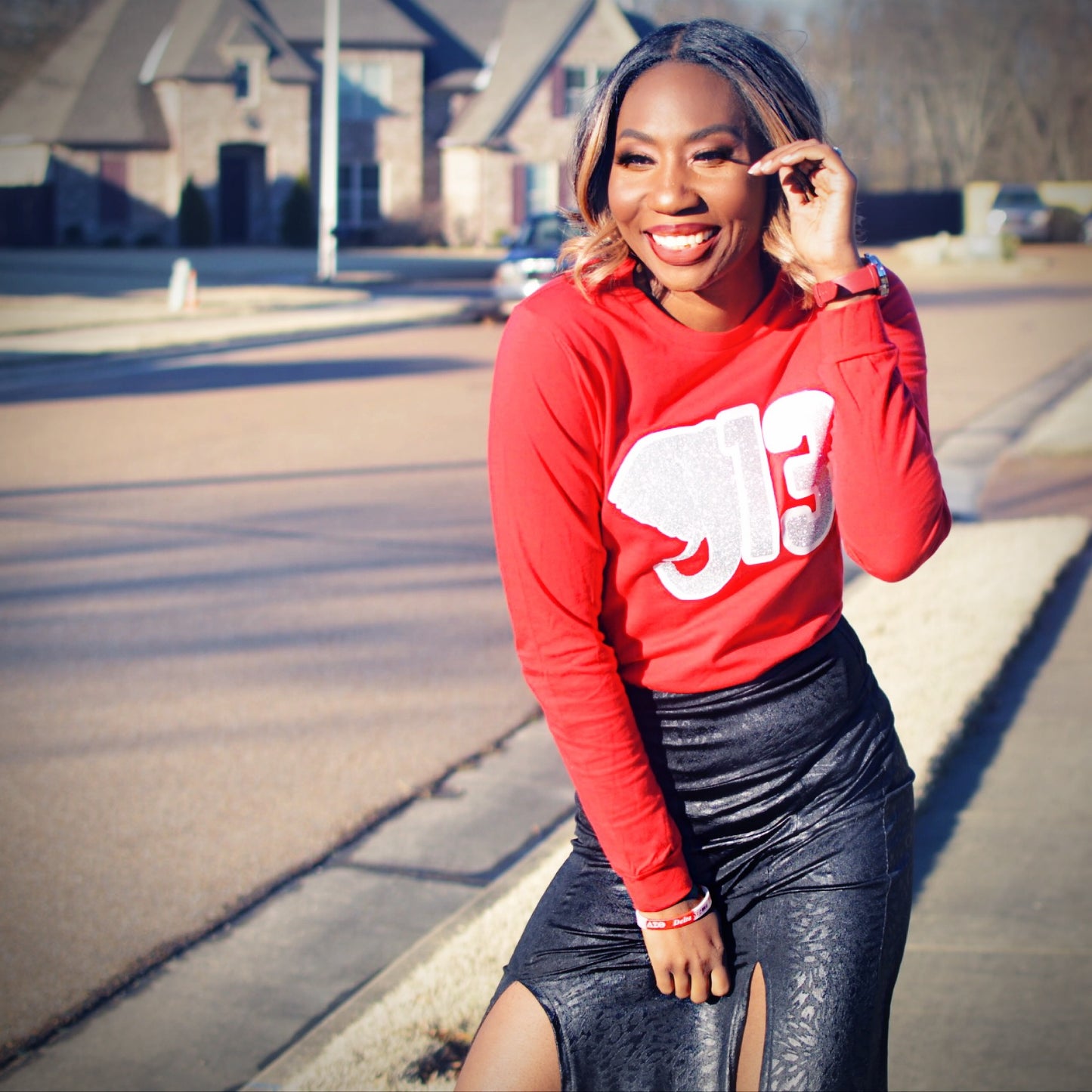 Glitter J13 Top Red | Free Shipping