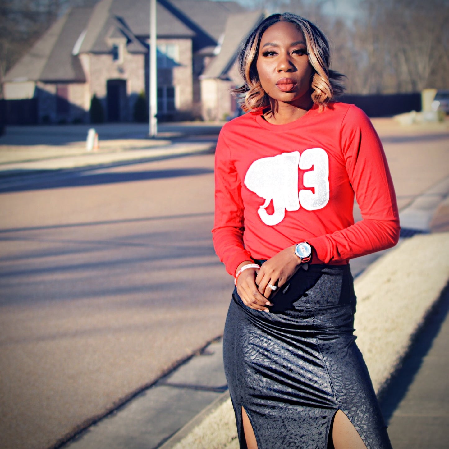 Glitter J13 Top Red | Free Shipping