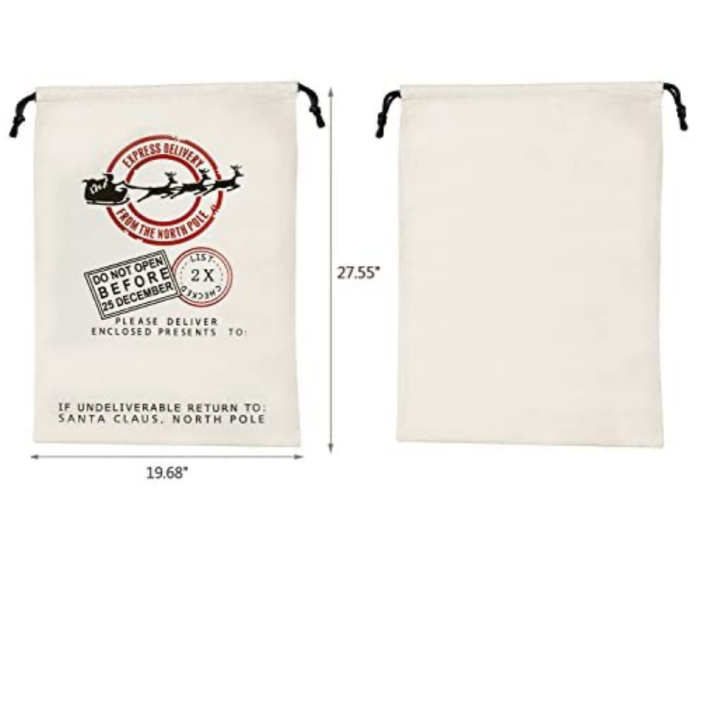Custom Santa Sack | Free Shipping