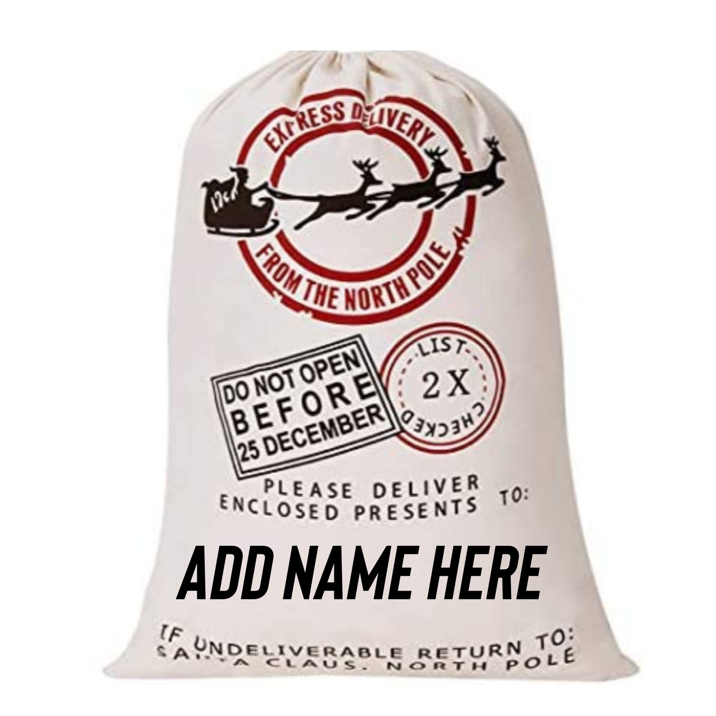 Custom Santa Sack | Free Shipping