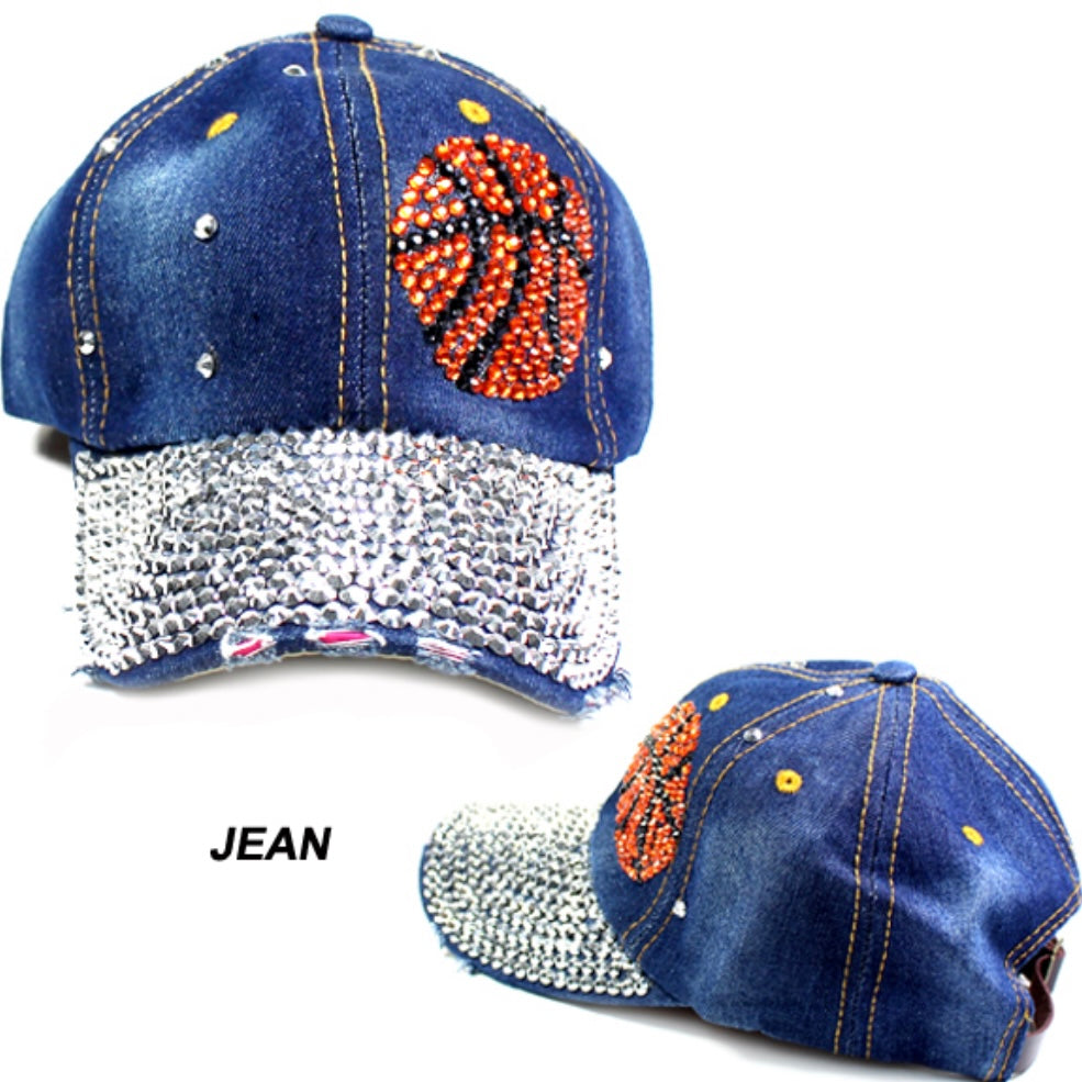 Rhinestone Basketball Cap | Free Shipping
