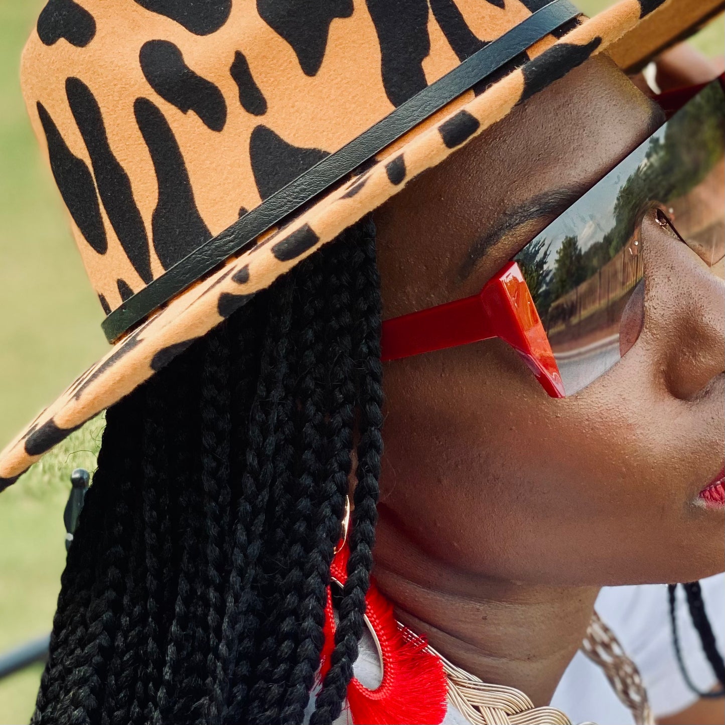 Tan Cow Print Fedora | Free Shipping