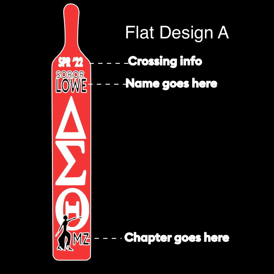 Custom Flat Design Wood Paddle | Free Shipping