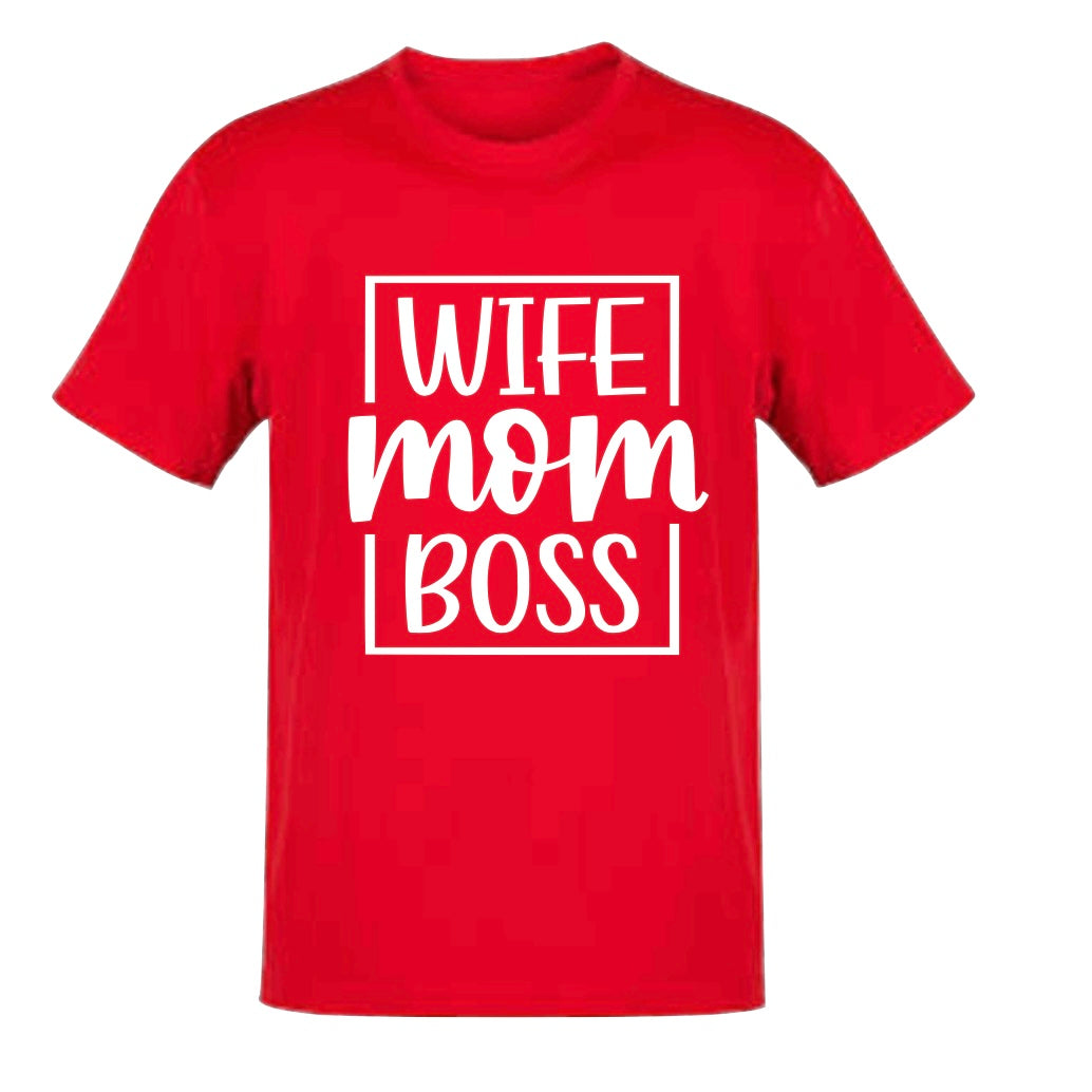 Wife Mom Boss Red | Free Shipping