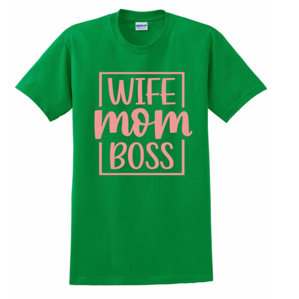 Wife Mom Boss Pink | Free Shipping