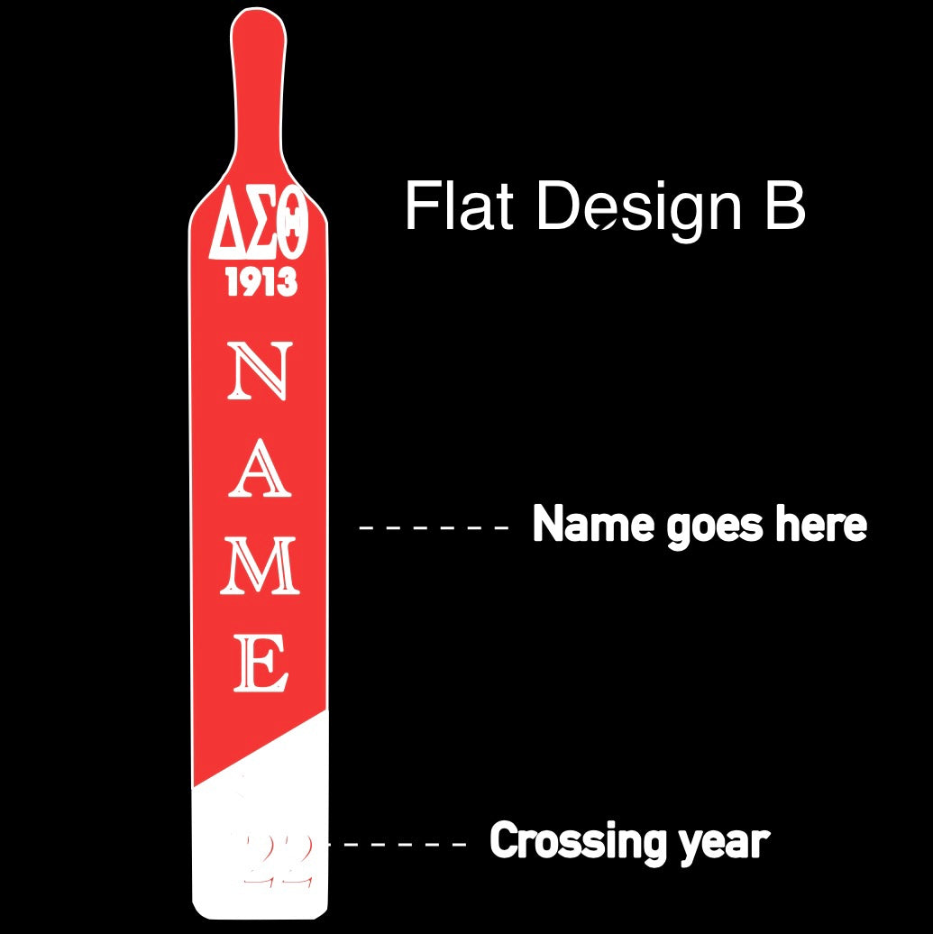 Custom Flat Design Wood Paddle | Free Shipping