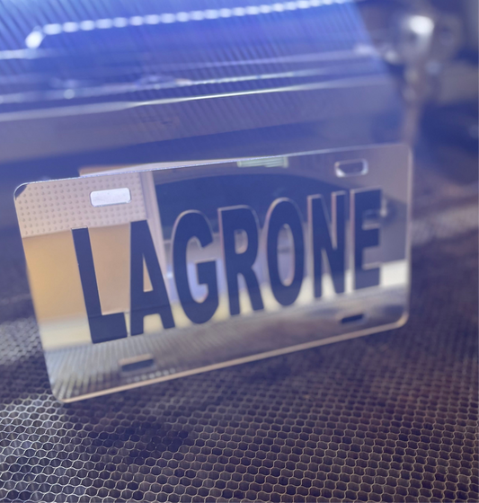 Personalized Mirrored-Acrylic License Plate | Free Shipping