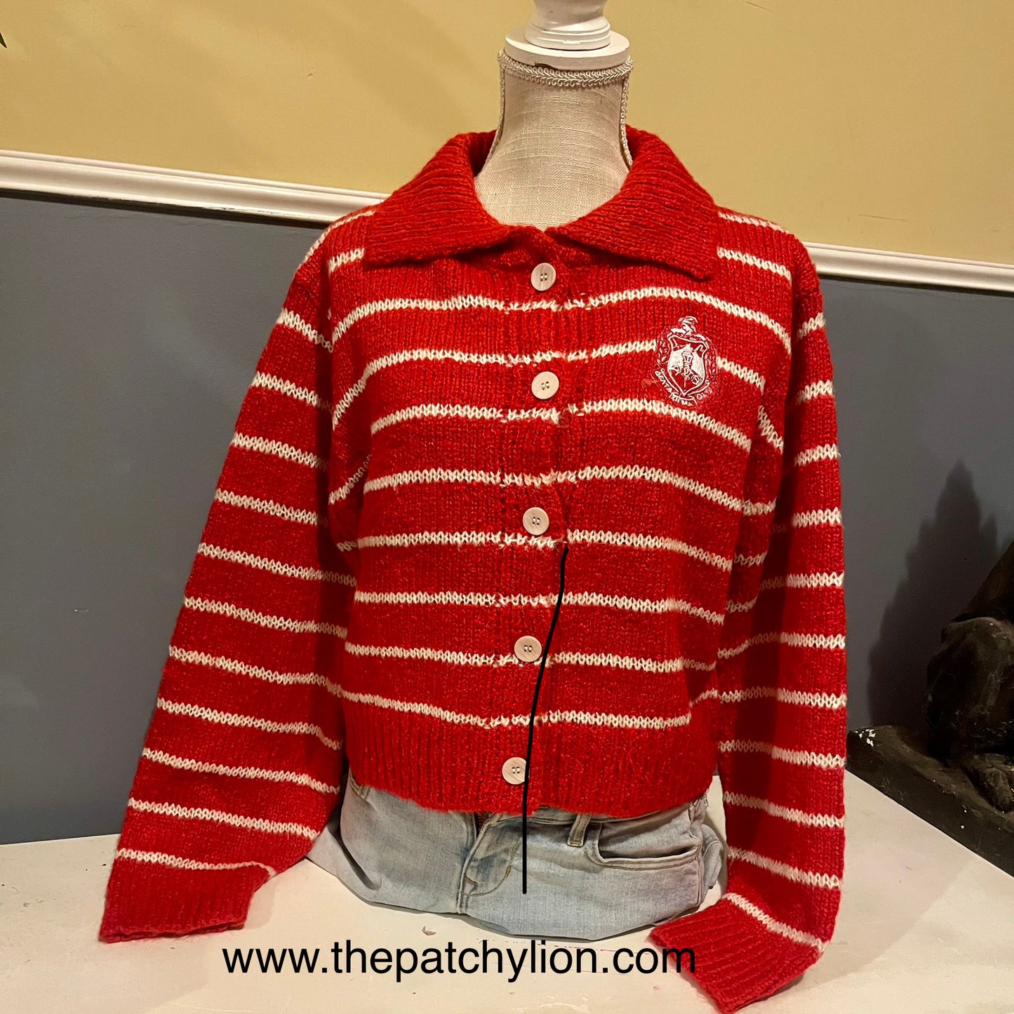 She’s Classy Striped Mid-drift Cardigan Red | Free Shipping