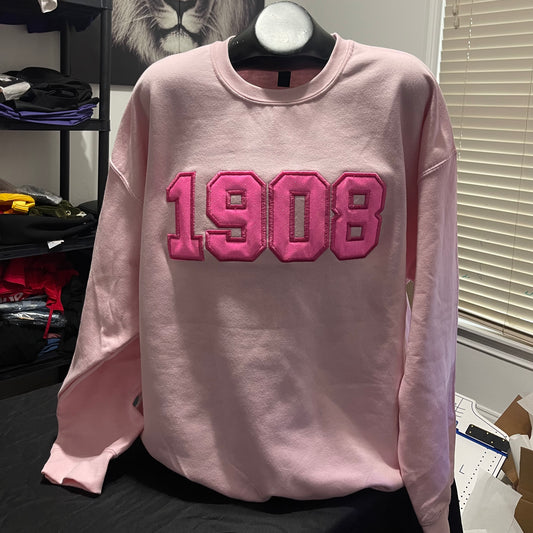 Glittered Embroidered 1908 Sweatshirt | Free Shipping
