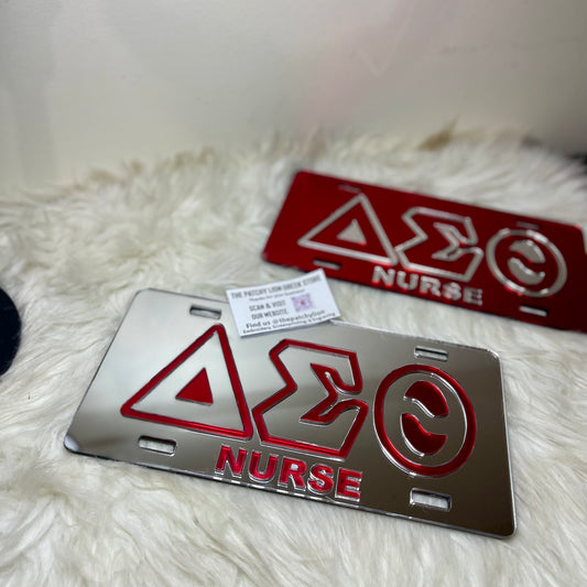 Career Mirrored-Acrylic License Plate Delta | Free Shipping
