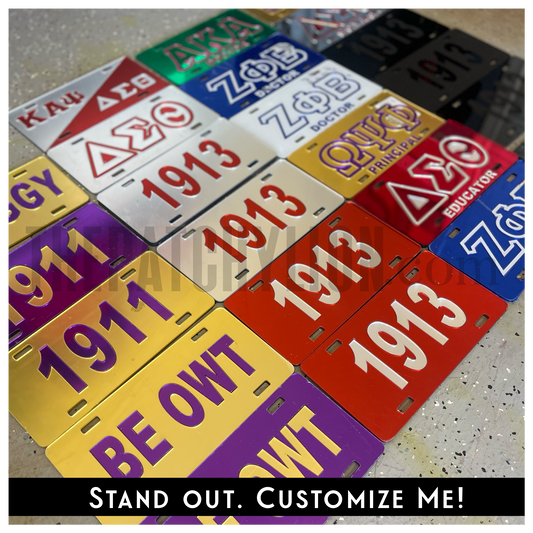 Custom D9 Personalized Mirrored-Acrylic License Plate | Free Shipping