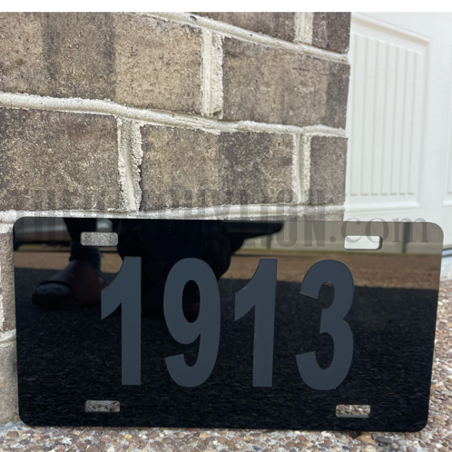 1913 Monochromatic Mirrored-Acrylic License Plate | Free Shipping