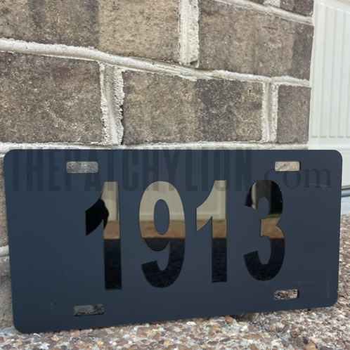 1913 Monochromatic Mirrored-Acrylic License Plate | Free Shipping