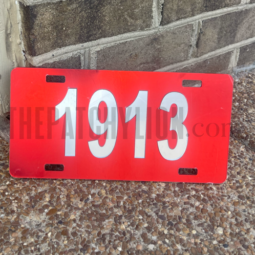 1913 Mirrored-Acrylic License Plate | Free Shipping