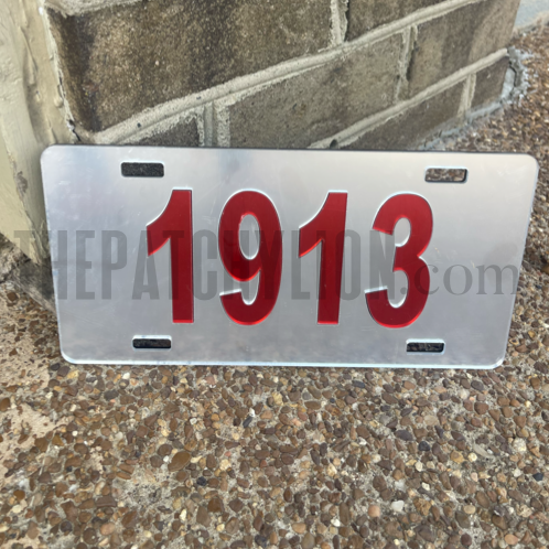 1913 Mirrored-Acrylic License Plate | Free Shipping