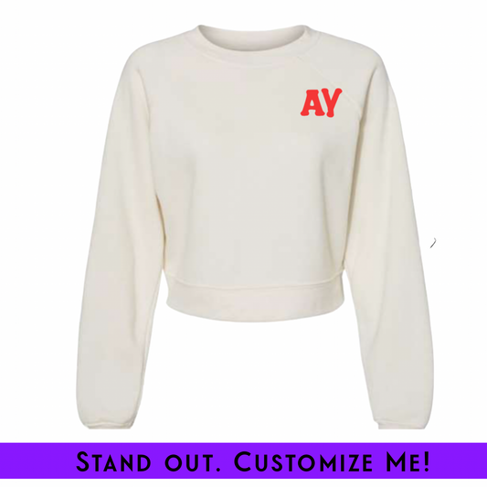 Rep Your DST Chapter Fleece Crop White | Free Shipping