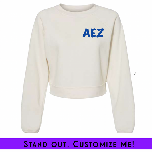 Rep Your Finer Chapter Fleece Crop White | Free Shipping