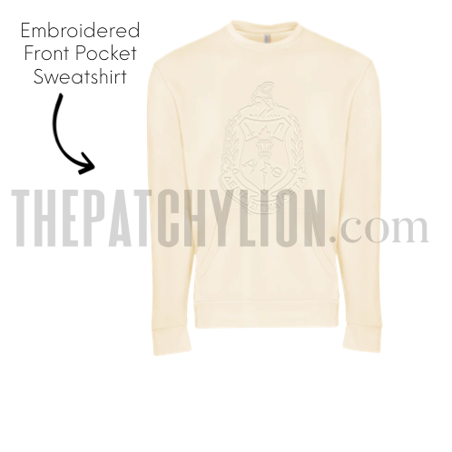 Delta Shield Front Pocket Sweatshirt Cream | Free Shipping