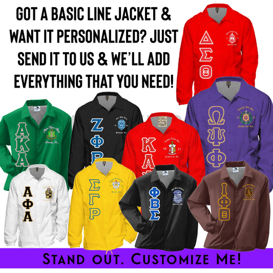 Send Us Your Basic Line Jacket To Customize | Free Shipping