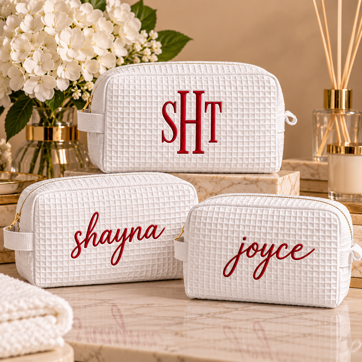 Waffle Pouch White | Free Shipping