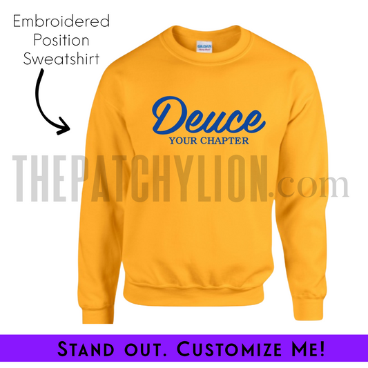Embroidered Position Crewneck SGRho | Free Shipping