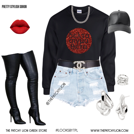 Lower-Case Circle Sweatshirt Black | Free Shipping