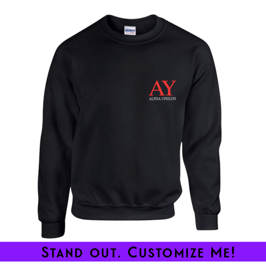 Embroidered Chapter Crewneck Delta | Free Shipping