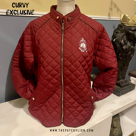 Curvy Cold Times Puffer Crimson | Free Shipping