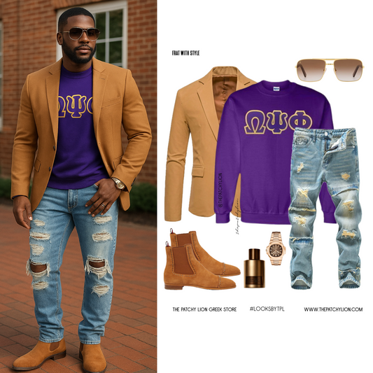 Omega Embroidered Long Sleeve Tee | Free Shipping